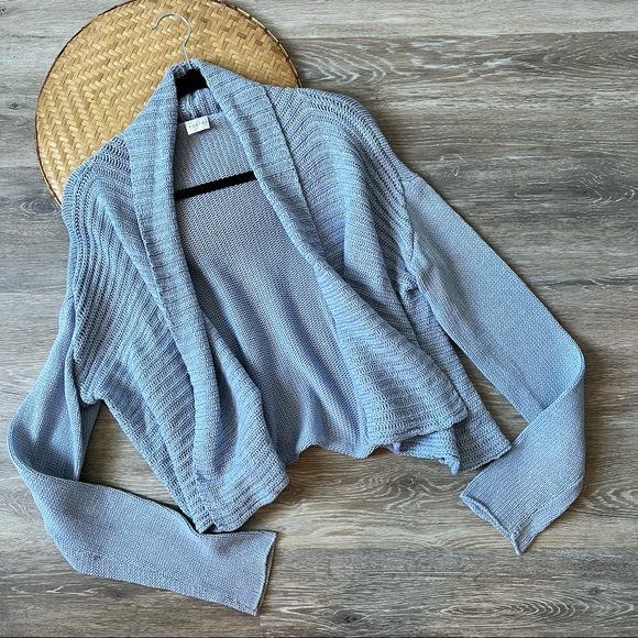 Poetry Sweaters - Poetry blue knit cardigan sweater